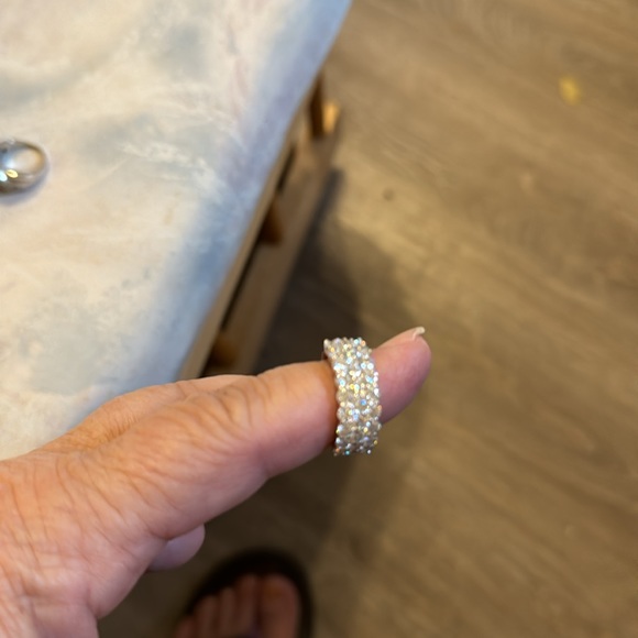 Sparkle galore, you’ll see this ring enter room first, so sparkly, 27 moissanite - Picture 6 of 7